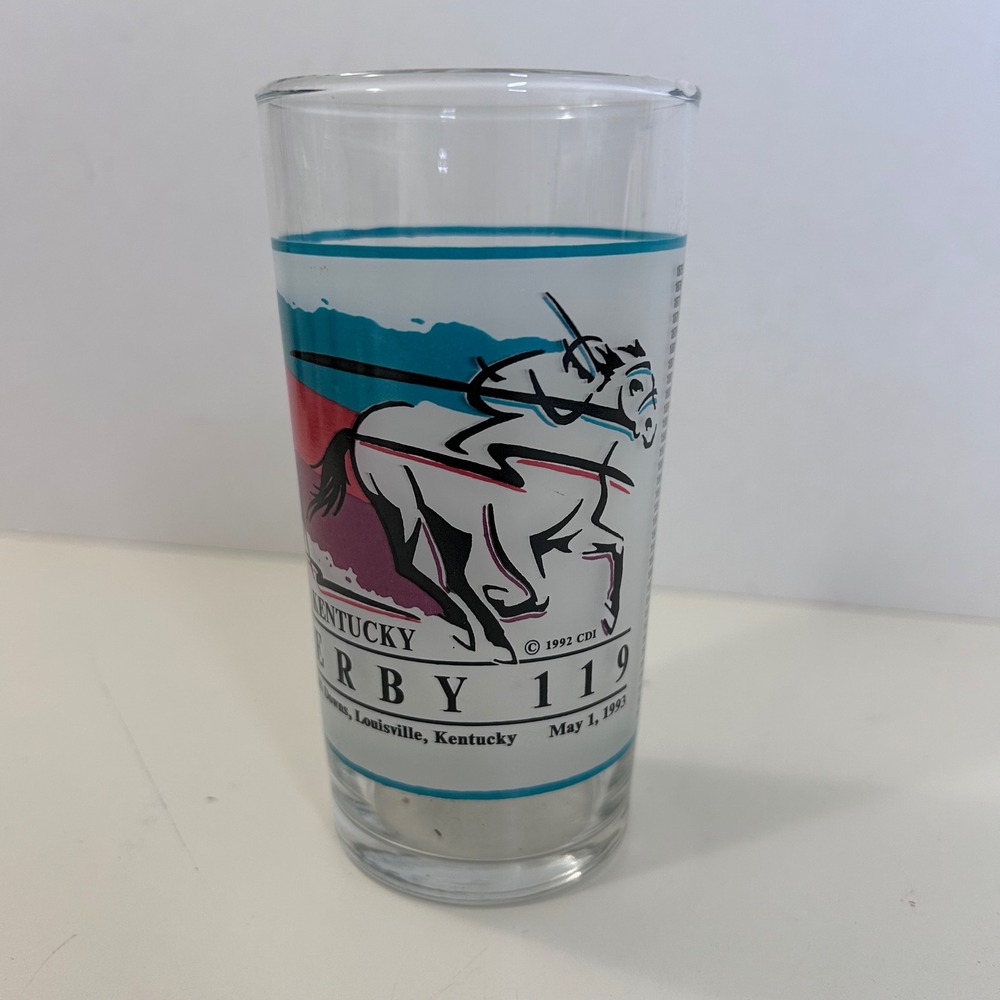 1993 Kentucky Derby 119 Official Souvenir Glass Louisville Churchill‎ Downs